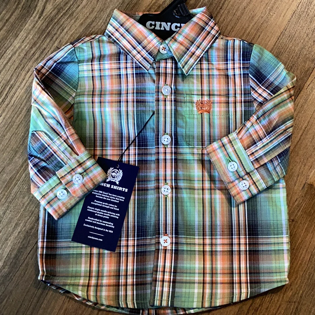 Final Sale ✨ Youth cinch green button up