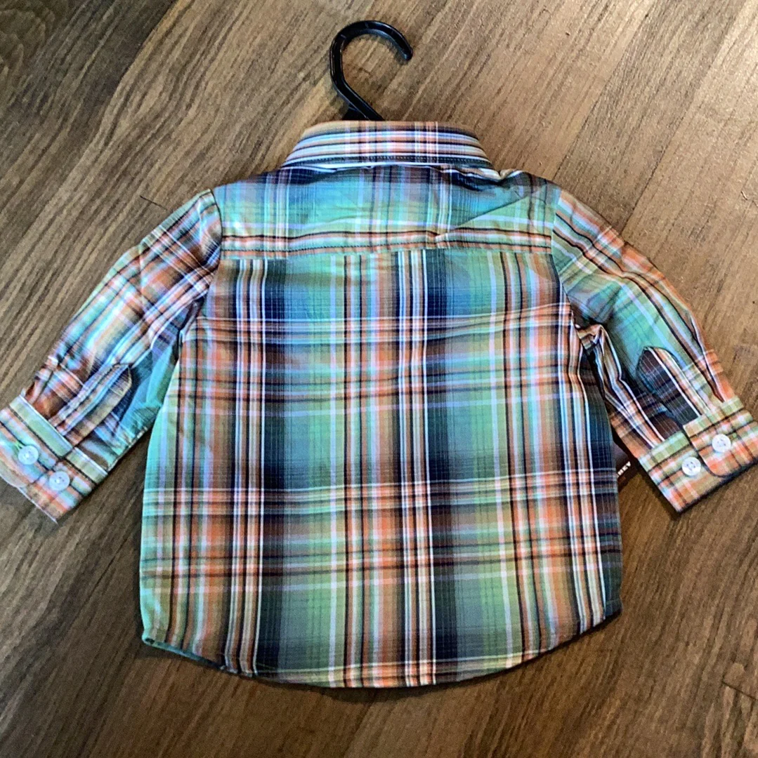 Final Sale ✨ Youth cinch green button up - Image 2